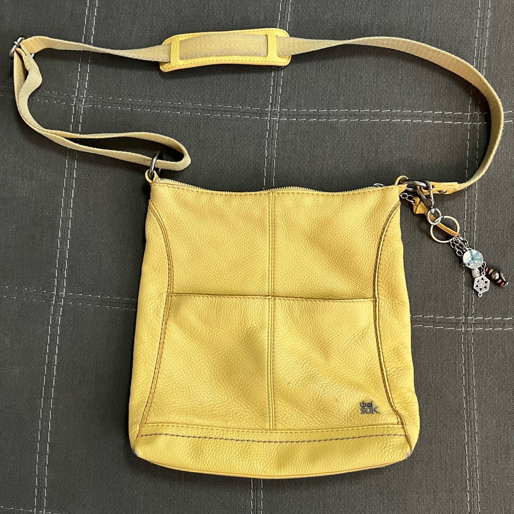 Yellow crossbody purse